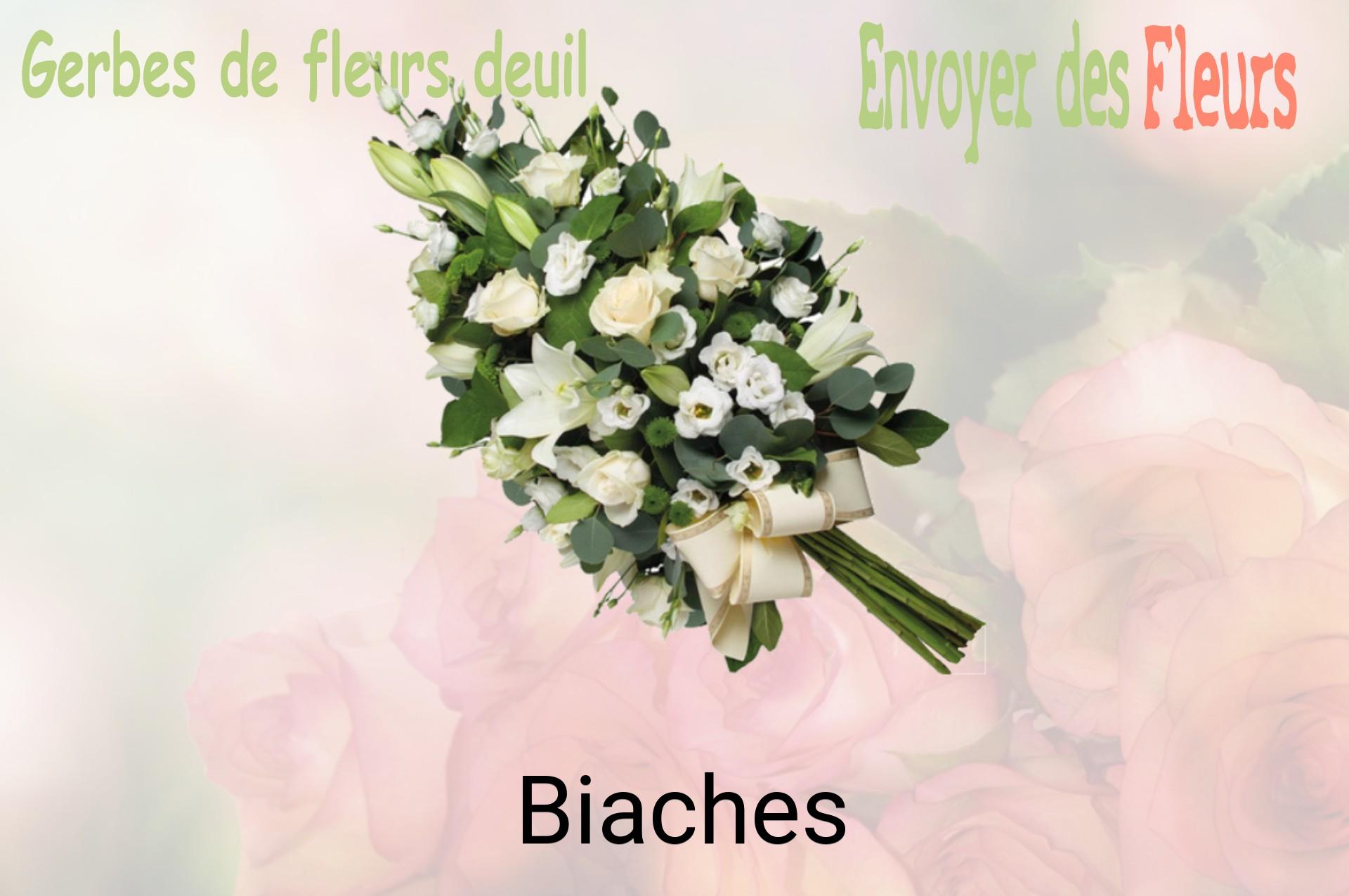 Gerbe de fleurs de deuil livrée à Biaches
